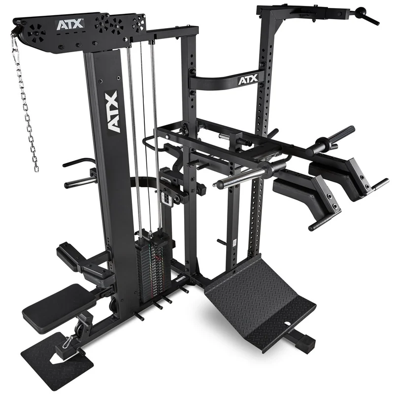 ATX Multiplex Workout Station - Multi Gym - Inklusive 107,5kg Gummi Hantelscheiben - Vorteilspaket
