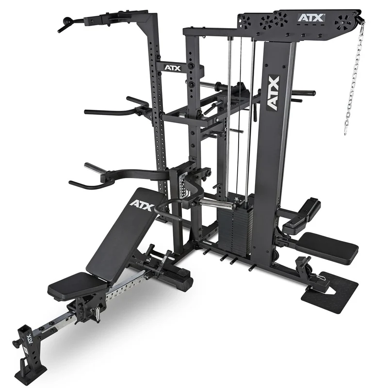 ATX Multiplex Workout Station - Multi Gym - Inklusive 107,5kg Gummi Hantelscheiben - Vorteilspaket