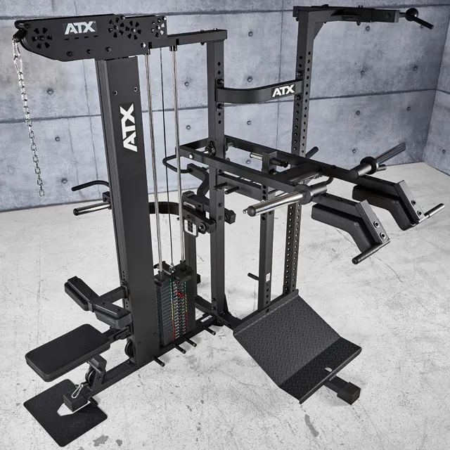 ATX Multiplex Workout Station - Multi Gym - Inklusive 107,5kg Gummi Hantelscheiben - Vorteilspaket