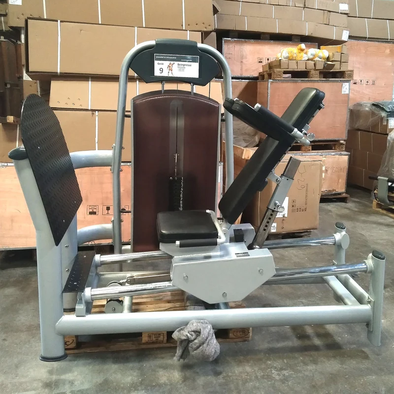Realleader Beinpresse verstellbar, ähnlich Funktionsstemme, sitzend und liegend, Leg Press, Silber, gebraucht