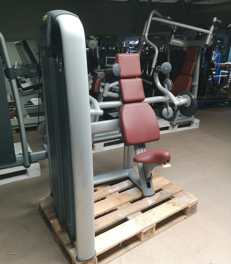 TechnoGym Trizepsmaschine, Arm Extension, Selection Line - Neues Modell mit Plastikverkleidung, Polster Braun, gebraucht - überholter Zustand