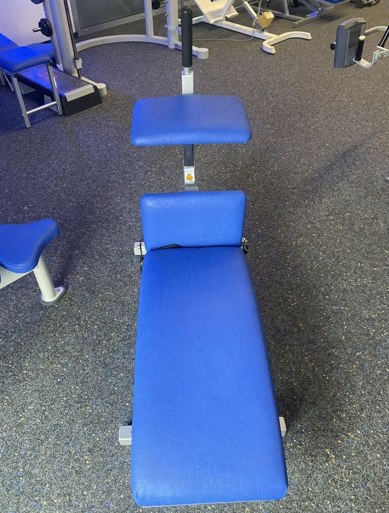Ergo-Fit Bauchbank, Decline/Abdominal Crunch, Polster Blau, gebrauchter - überholter Zustand