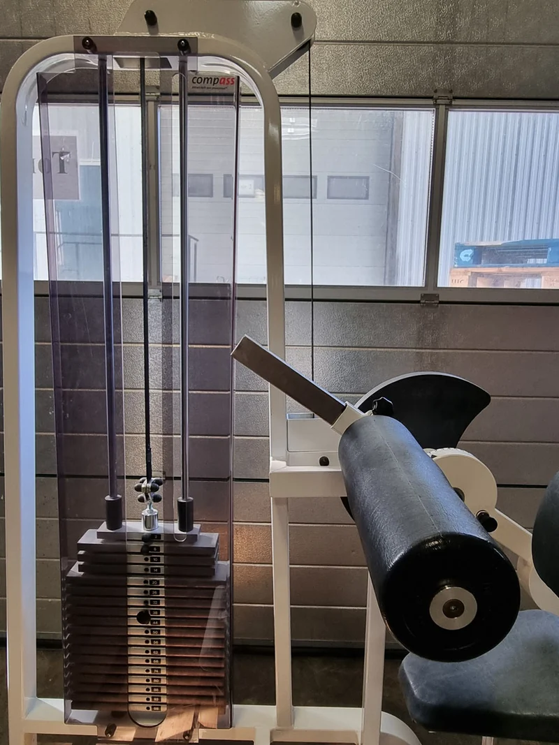 Proxomed Bauchbeuger / Rückenstrecker Kombigerät, 2 in 1 Kombigerät, Rahmenfarbe Weiß, Polsterfarbe Schwarz, gebraucht - überholter Zustand