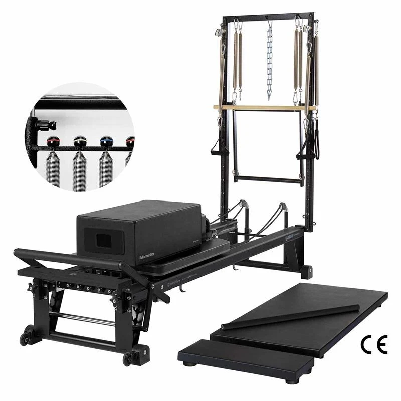 Merrithew V2 Max Plus Reformer mit Half Cadillac Jet Black Bundle