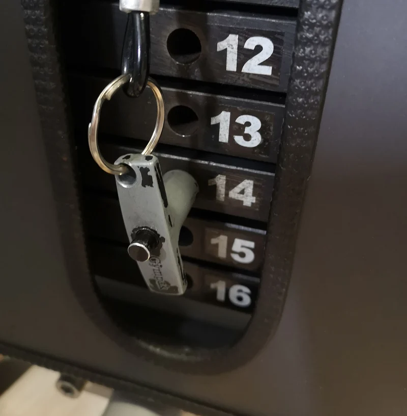 Precor Bauchmaschine, Klappmesser, Abdominal Crunch, Rahmenfarbe Silber, Polsterfarbe Blau, gebraucht - überholter Zustand