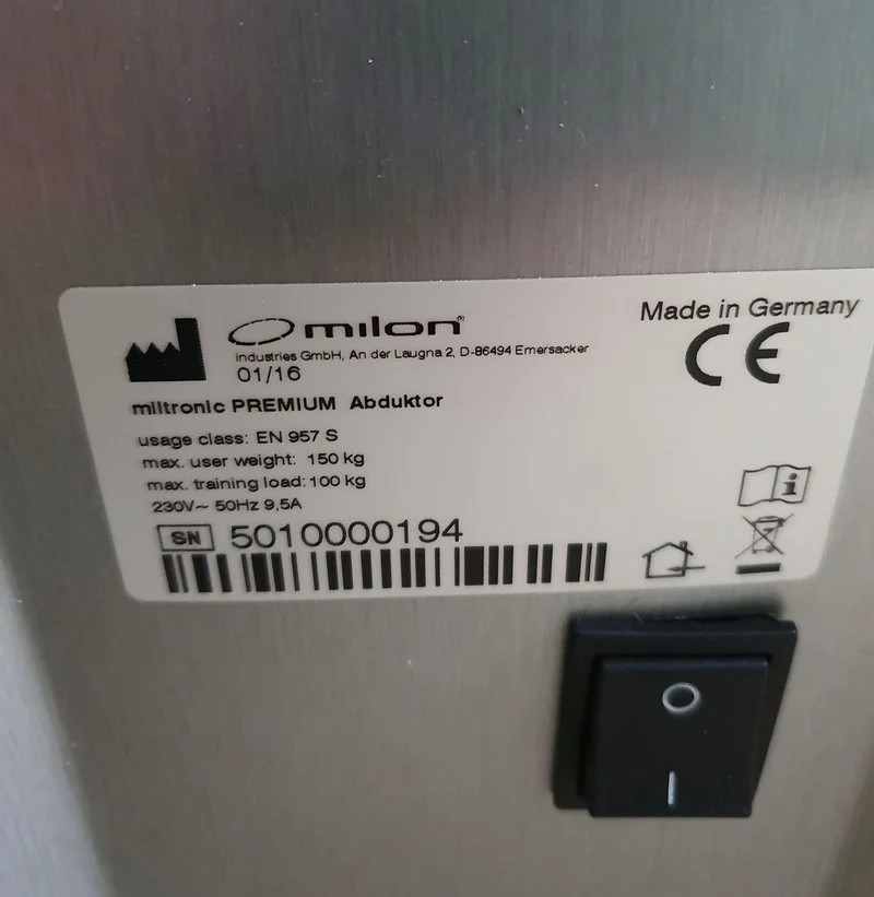 Milon Premium Adduktoren - Abduktorenmaschinen, Hip Abductor and Adductor, 2 Geräte im Set, Gehäuse Aluminium gebürstet, gebraucht - überholter Zustand