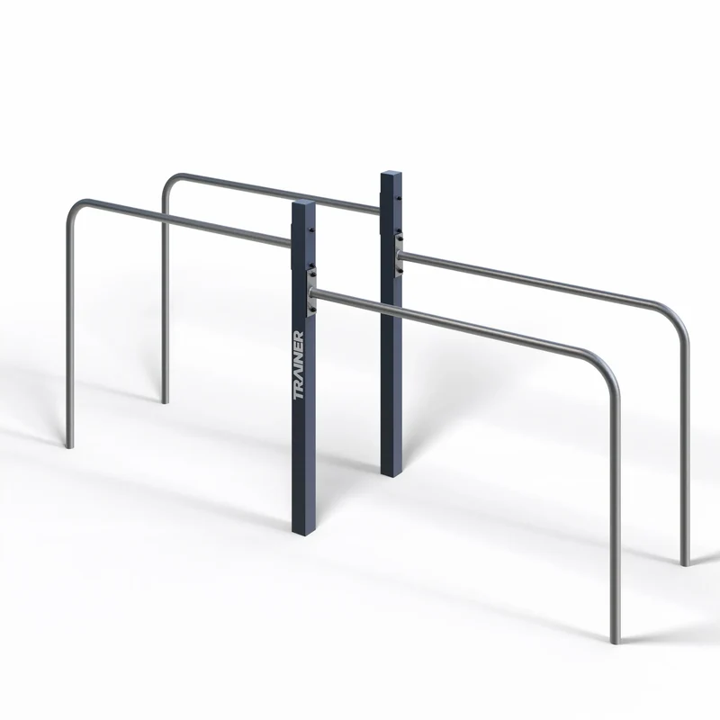 TRAINER Outdoor "Calisthenics" Street Workout Double Hand Rails to Pole