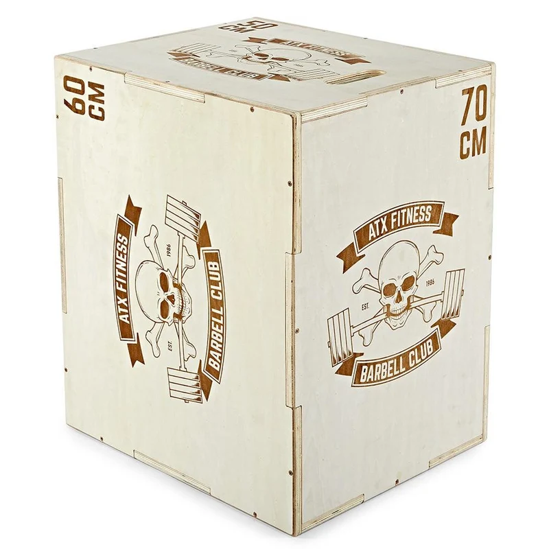 ATX Plyobox - Barbell Club - Holz natur - 50 x 60 x 70 cm