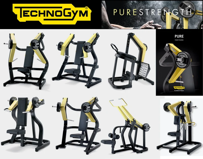 TechnoGym Pure Strength Set, 7 Plate loaded Kraftgeräte, inkl. Hantelscheiben, gebraucht - geprüfter Zustand