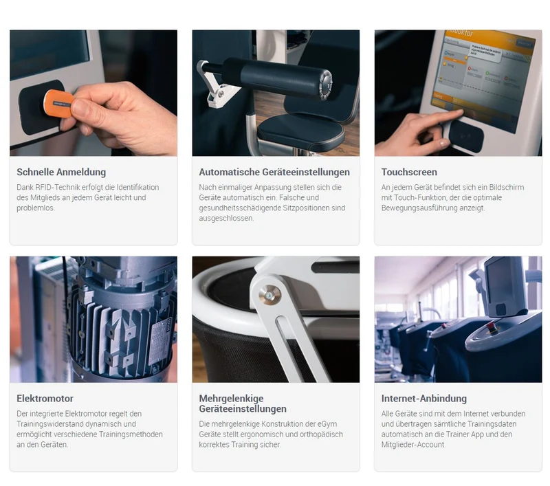 eGym 7er Kraft Zirkel, 7 Kraftgeräte, inkl. Software, Logistik, Einrichtung, All inclusive Paket, Baujahr 2014, gebraucht - überholter Zustand