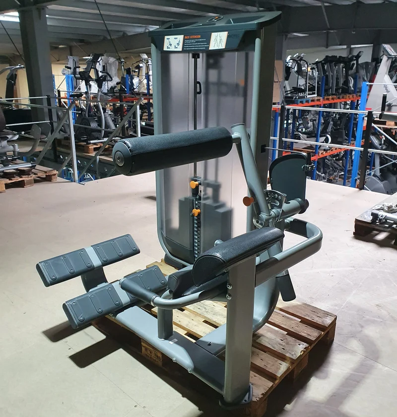 Inotec Rückenstreckermaschine, Hyperextension, Back Extension, Rahmenfarbe Silber, Polsterfarbe Schwarz, gebraucht - überholter Zustand