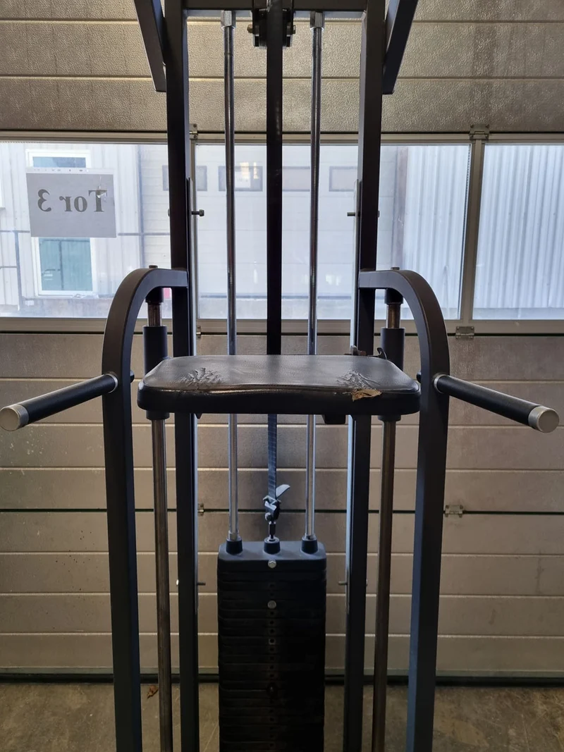 Precor DipChin, Dip-Klimmzugmaschine mit Gewichtsunterstützung, Rahmen Schwarz, Polster Schwarz, gebraucht - überholter Zustand
