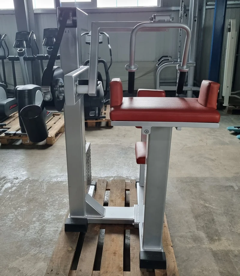 Gerva Trizepsmaschine horizontal, Triceps Extension, Rahmenfarbe Silber, Polsterfarbe Orange, gebraucht - geprüfter Zustand