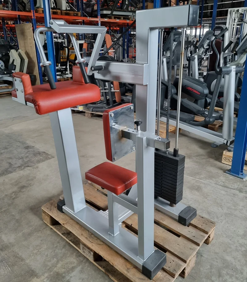 Gerva Trizepsmaschine horizontal, Triceps Extension, Rahmenfarbe Silber, Polsterfarbe Orange, gebraucht - geprüfter Zustand