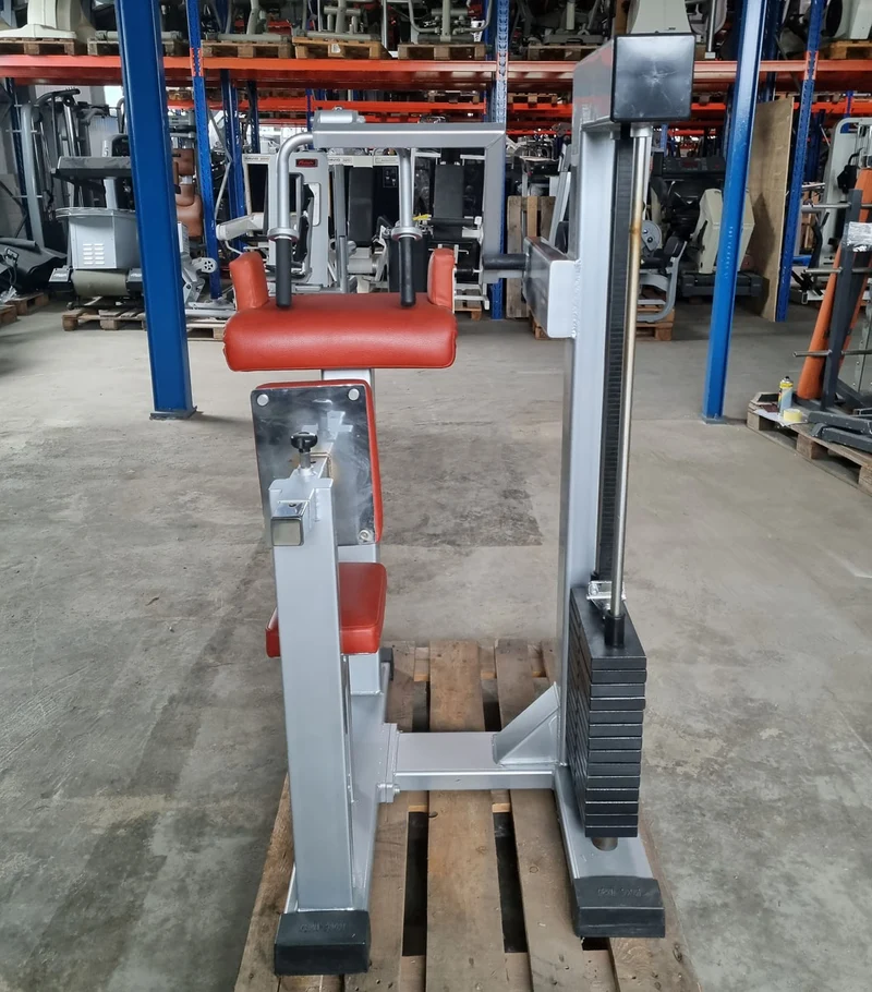 Gerva Trizepsmaschine horizontal, Triceps Extension, Rahmenfarbe Silber, Polsterfarbe Orange, gebraucht - geprüfter Zustand