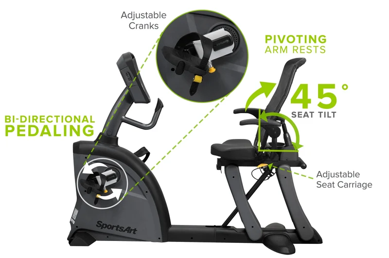 Sportsart Recumbent Bike, Liegeergometer C521M