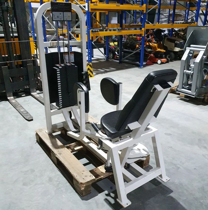 Life Fitness Adduktoren - Abduktorenmaschinen, Hip Abductor and Adductor, 2 Geräte im Set, Rahmen Weiß, Polster Schwarz, gebraucht - überholter Zustand