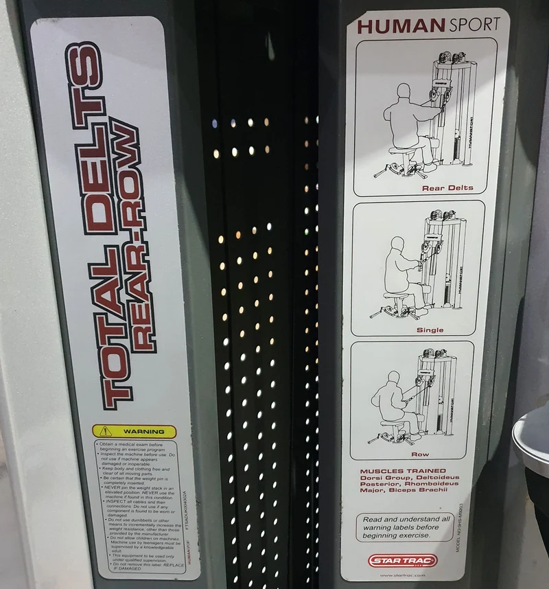 Star Trac Human Sport - Arm-. Rücken- und Schultertraining, Total Delts and Rear-Row - 2 in 1 Dual Functional Kombimaschine, gebraucht - überholter Zustand