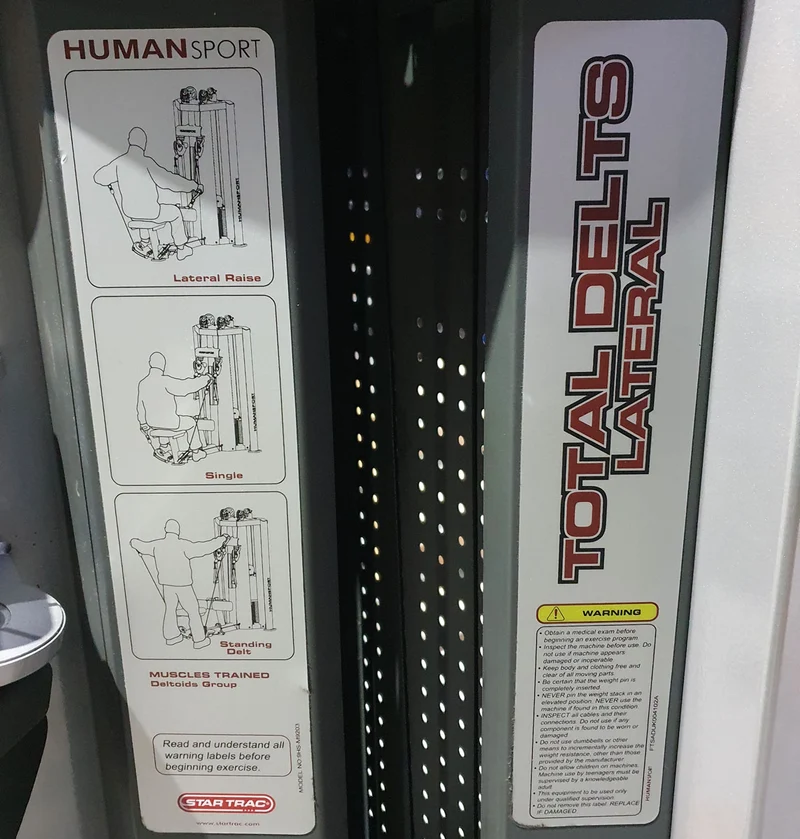 Star Trac Human Sport - Arm-. Rücken- und Schultertraining, Total Delts and Rear-Row - 2 in 1 Dual Functional Kombimaschine, gebraucht - überholter Zustand