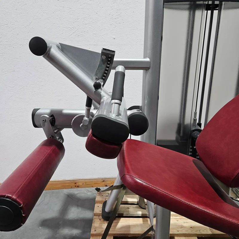Life Fitness Beinbeuger sitzend, Leg Curl, Signature Serie, 135kg Gewichtsblock, Rahmenfarbe Silber, gebraucht - überholter Zustand