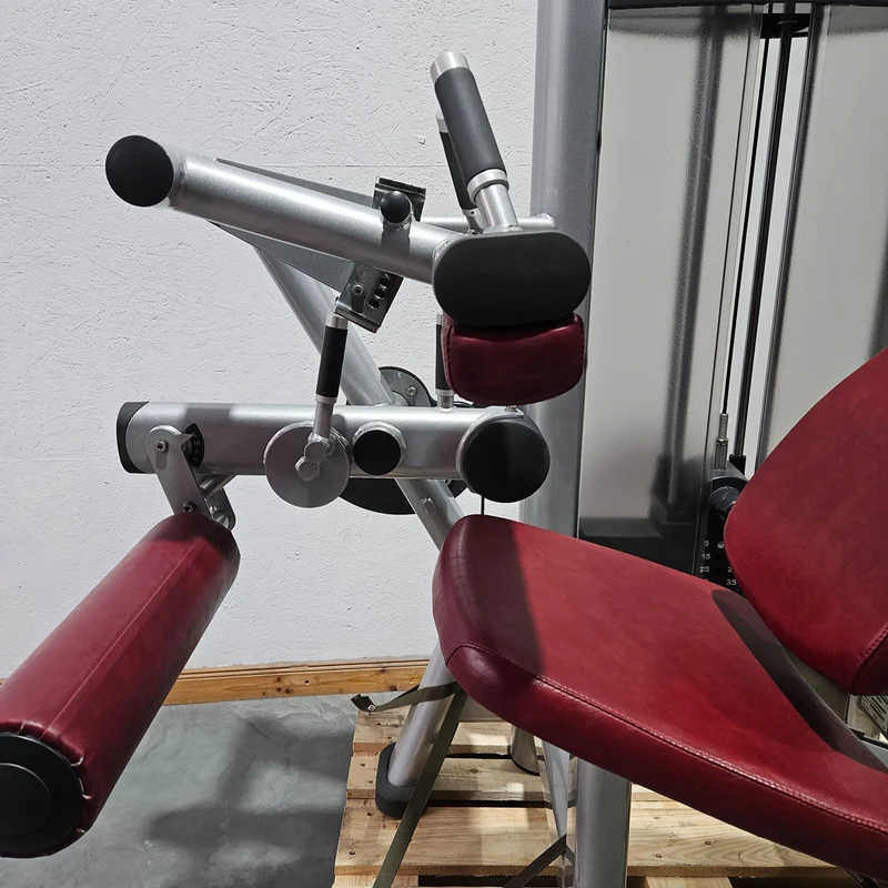 Life Fitness Beinbeuger sitzend, Leg Curl, Signature Serie, 135kg Gewichtsblock, Rahmenfarbe Silber, gebraucht - überholter Zustand