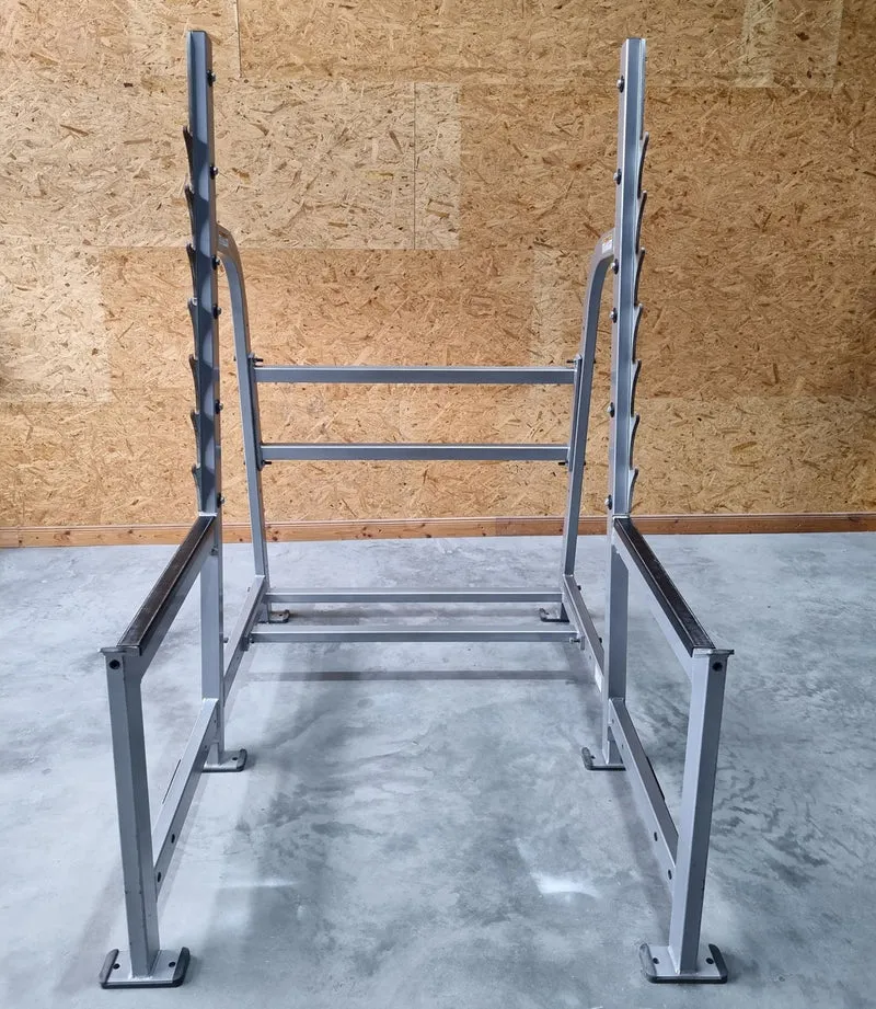 Hammer Strength Kniebeugenständer, Olympic Squat Rack O-SR, Rahmenfarbe Silber, gebraucht - überholter Zustand