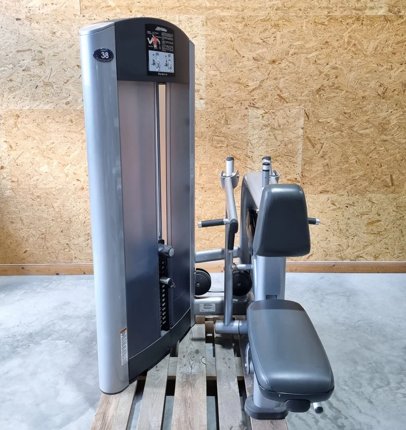 Life Fitness Rudern mit Bruststütze, Row - Rear Deltoid, Signature Series, 145kg Gewichtsblock, Rahmenfarbe Silber, gebraucht - überholter Zustand