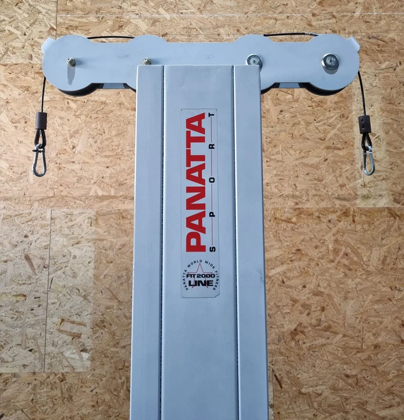 Panatta Doppel Seilzugturm, Trizepsturm von Oben, 1x mit Hüftpolster, 50kg und 80kg Gewichstblock, Triceps Pulley Tower - gebraucht - geprüfter Zustand