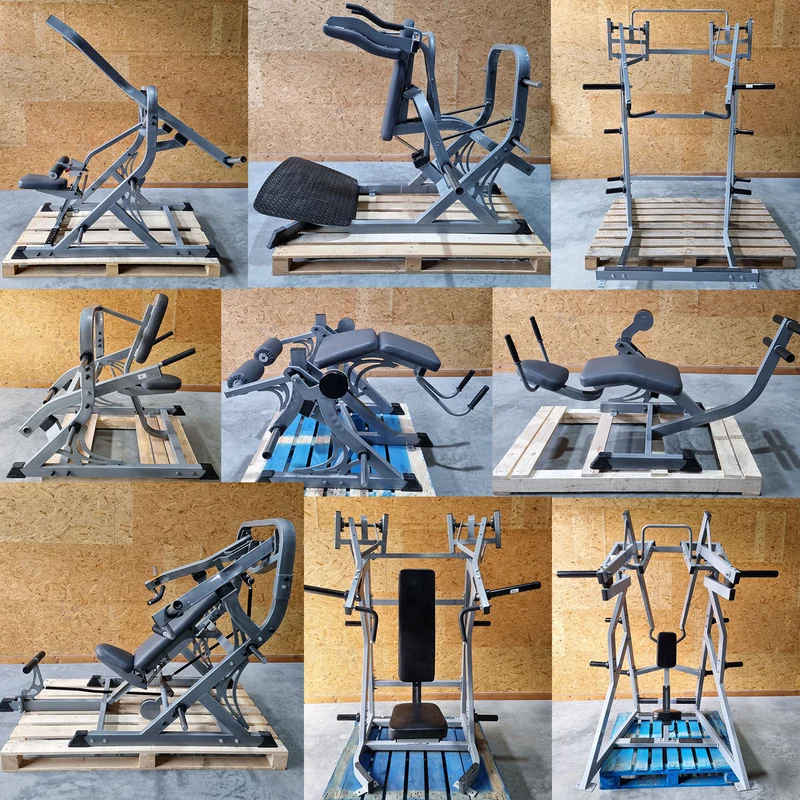 Plate loaded Set, 11 Kraftgeräte, Hammer Strength Nachbau, gebraucht - geprüfter Zustand