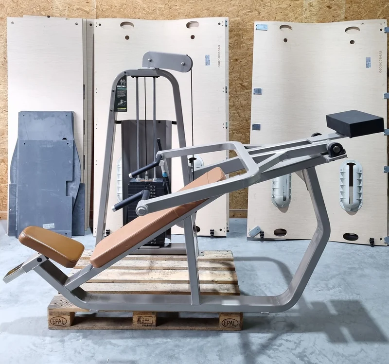 Precor Schrägbankdrückenmaschine, Incline Chestpress 402 Icarian Line, Brustpresse schräg, Rahmenfarbe Silber, gebraucht - überholter Zustand