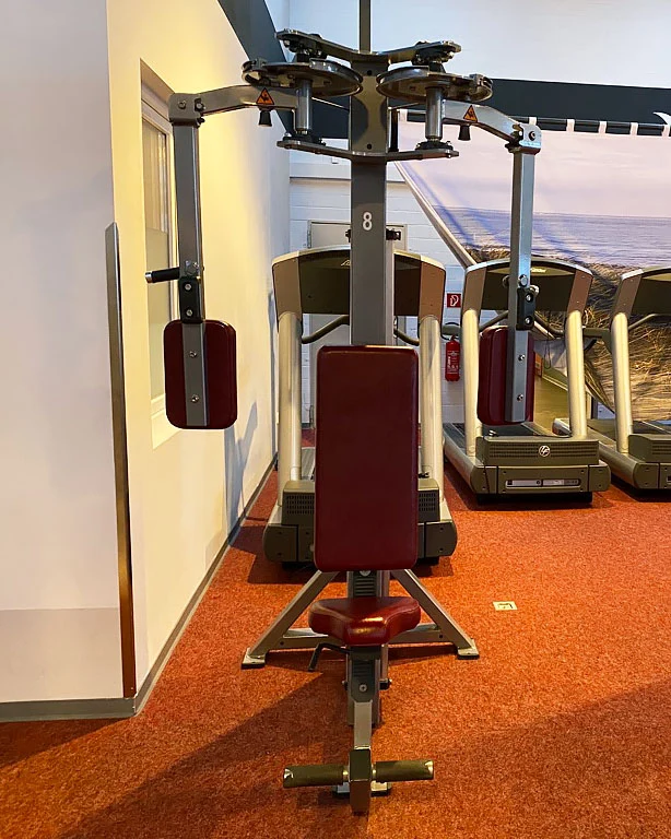 Life Fitness Pro2 und Hammer Strength - 15 Kraftgeräte im Set, Rahmen Silber, gebraucht - überholter Zustand