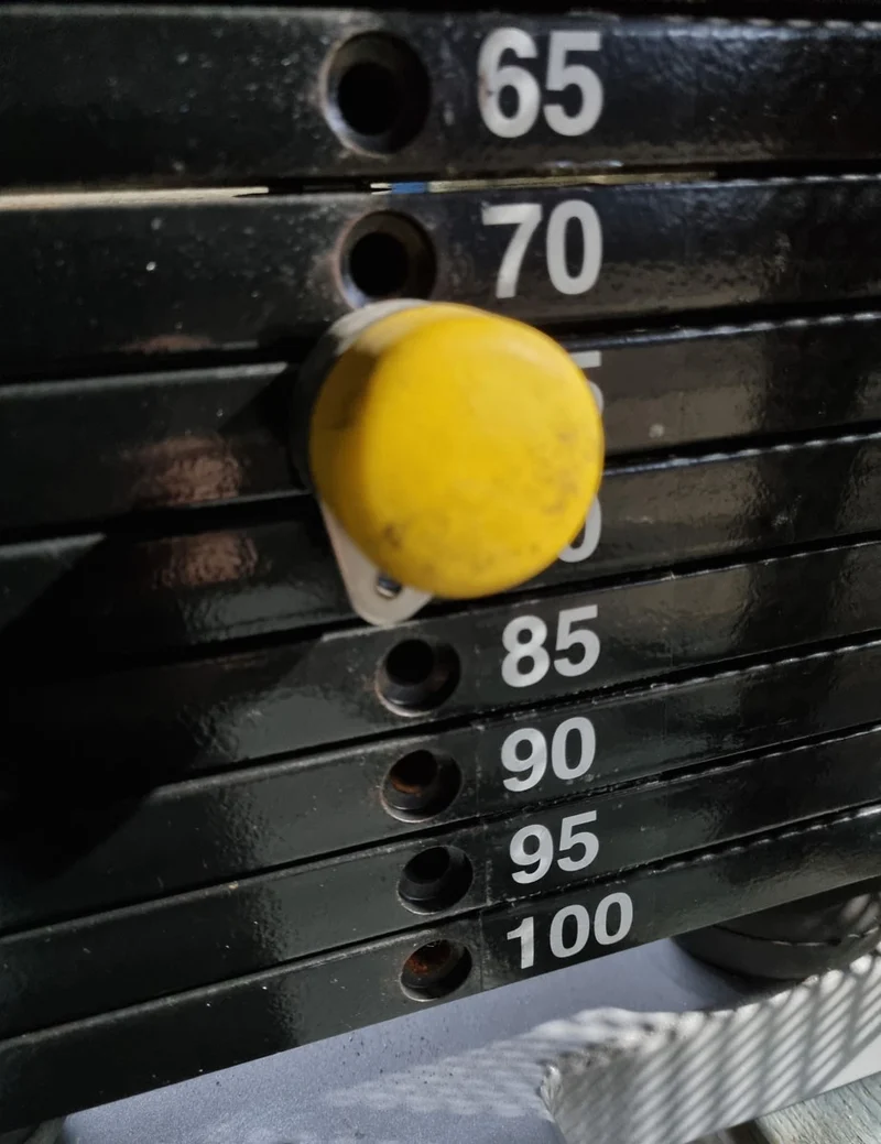 Technogym Latzug, Pulldown, Vertical Traction, Silverline, Rahmenfarbe Silber, Polsterfarbe Beige, gebraucht