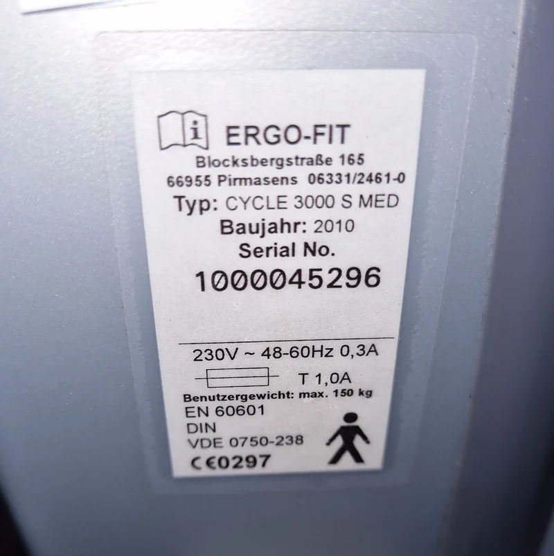 Ergo-Fit Cycle 3000 S MED, MPG Reha Medizinische Zulassung, Ergometer Fahrrad Bike, gebraucht - überholter Zustand