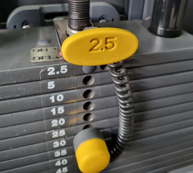 Technogym Wadenmaschine sitzend, Rotary Calf Press, Wadenpresse, Selection Line mit Isocontrol Display, Rahmenfarbe Silber, Polsterfarbe Braun, gebrauchter - überholter Zustand