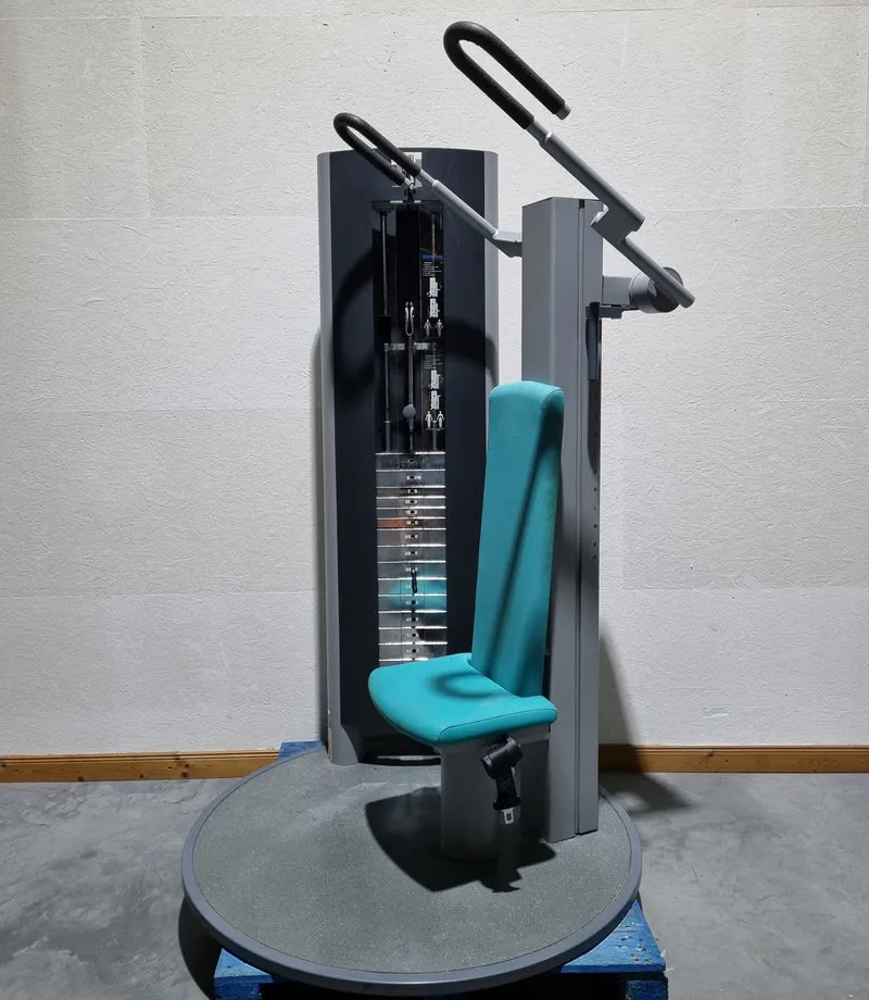 Frei Genius Schulterblattfixator und Stützstemme - Latzug Pulldown und Dips - Kombigerät 2 in 1, Rahmenfarbe Silber - gebraucht - überholter Zustand