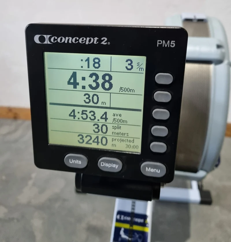 Concept2 Rudergerät mit PM5 Monitor - Farbe Blau - gebraucht - geprüfter Zustand