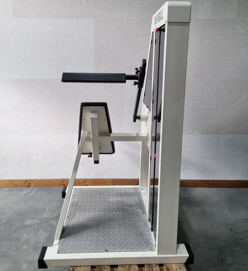 Schnell Pullover Maschine, Armhebemaschine, Überzüge - Target Kompakt Line - Oldschool Bodybuilding, Rahmenfarbe Weiß, gebrauchter - überholter Zustand