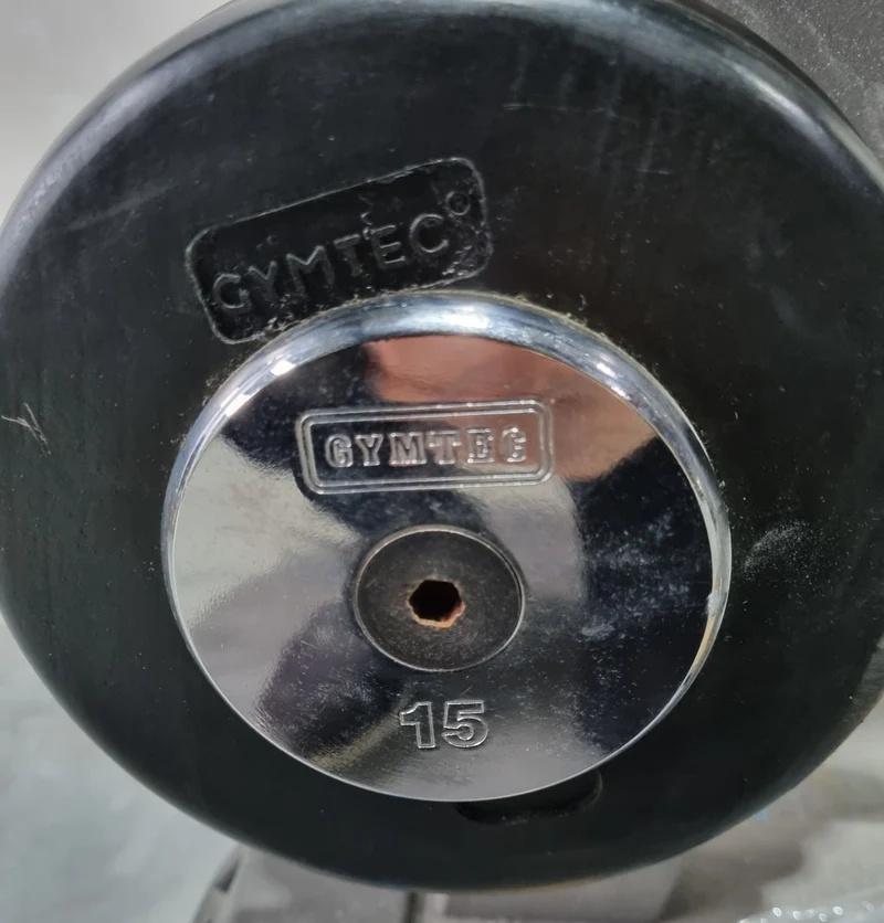 Langhantel Kompakt Set 12,5kg bis 35kg in 2,5kg Schritten, 10 Stück gesamt, ähnlich SZ Langhanteln, inkl. Ständer von Gymleco, Ständerfarbe Silber, gebraucht