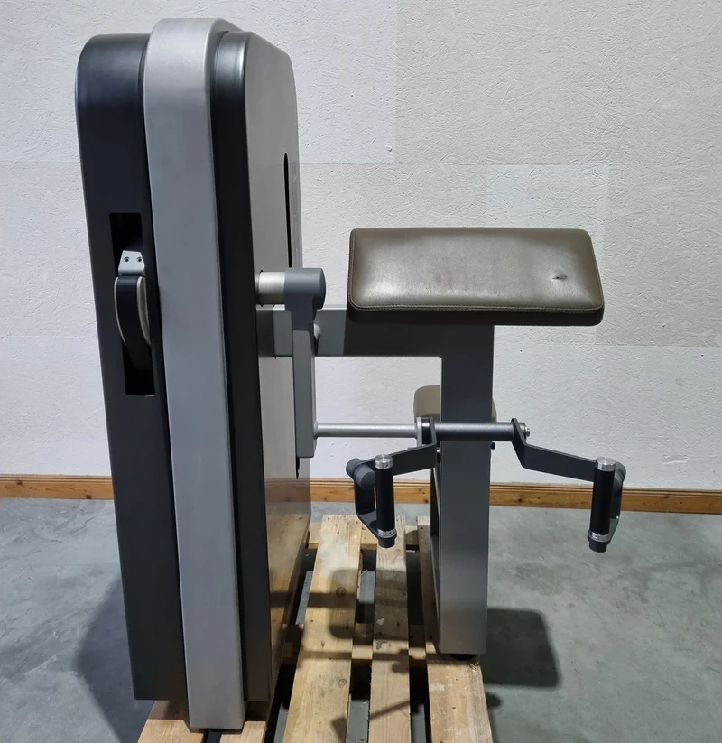 Milon Milcanic Bizepsmaschine, Biceps Arm Curl Machine, Armbeuger, drehbare Griffe, Rahmen Silber, gebraucht - Ausstellungsstück - Top Zustand