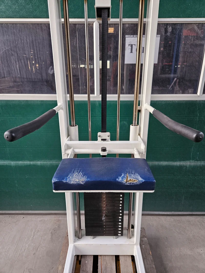 Sportesse DipChin, Dip-Klimmzugmaschine mit Gewichtsunterstützung, Rahmen Weiß, Polster NEU in Wunschfarbe, gebraucht