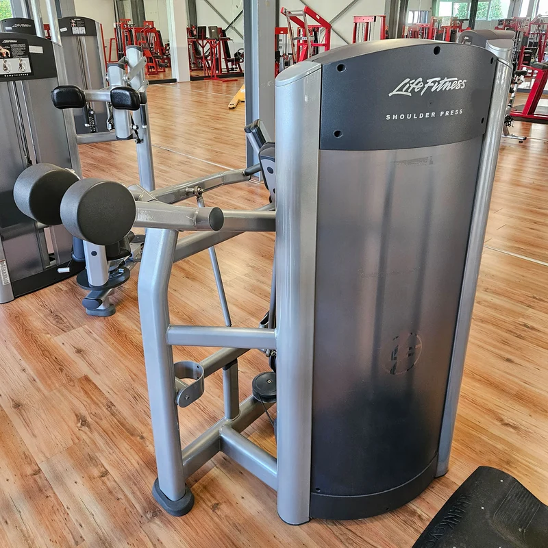 Life Fitness Schulterpresse, Shoulder Press, Overhead Press, Signature Series, Rahmenfarbe Silber, gebraucht - überholter Zustand
