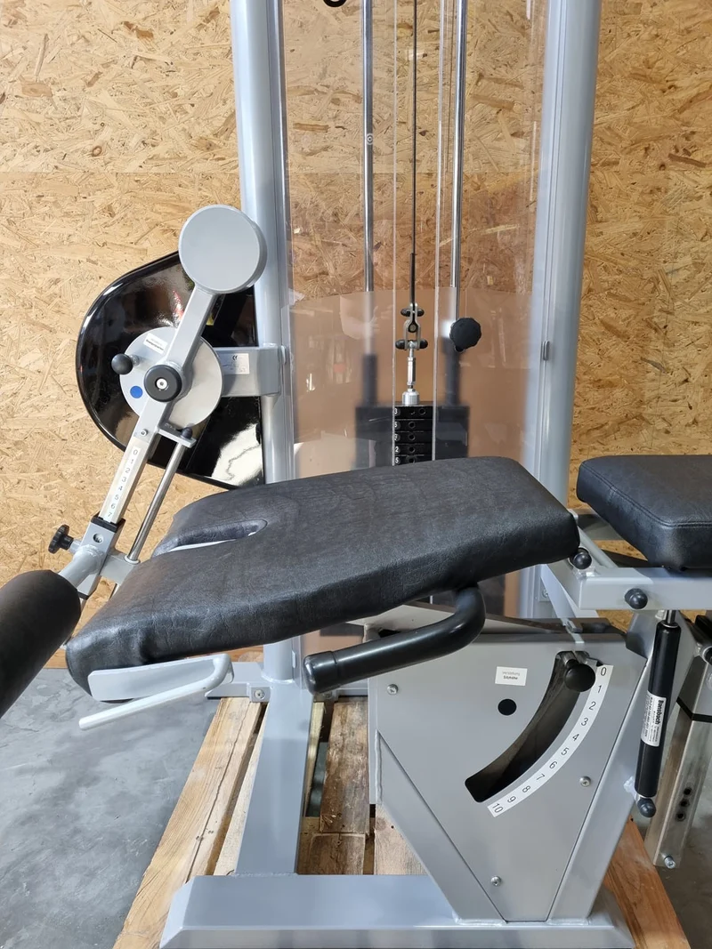 Physio&Sports Beinstrecker und Beinbeuger liegend Kombi, Pro Line, 2 in 1 Kombigerät, MPG, Reha, Silber, gebraucht - überholter Zustand