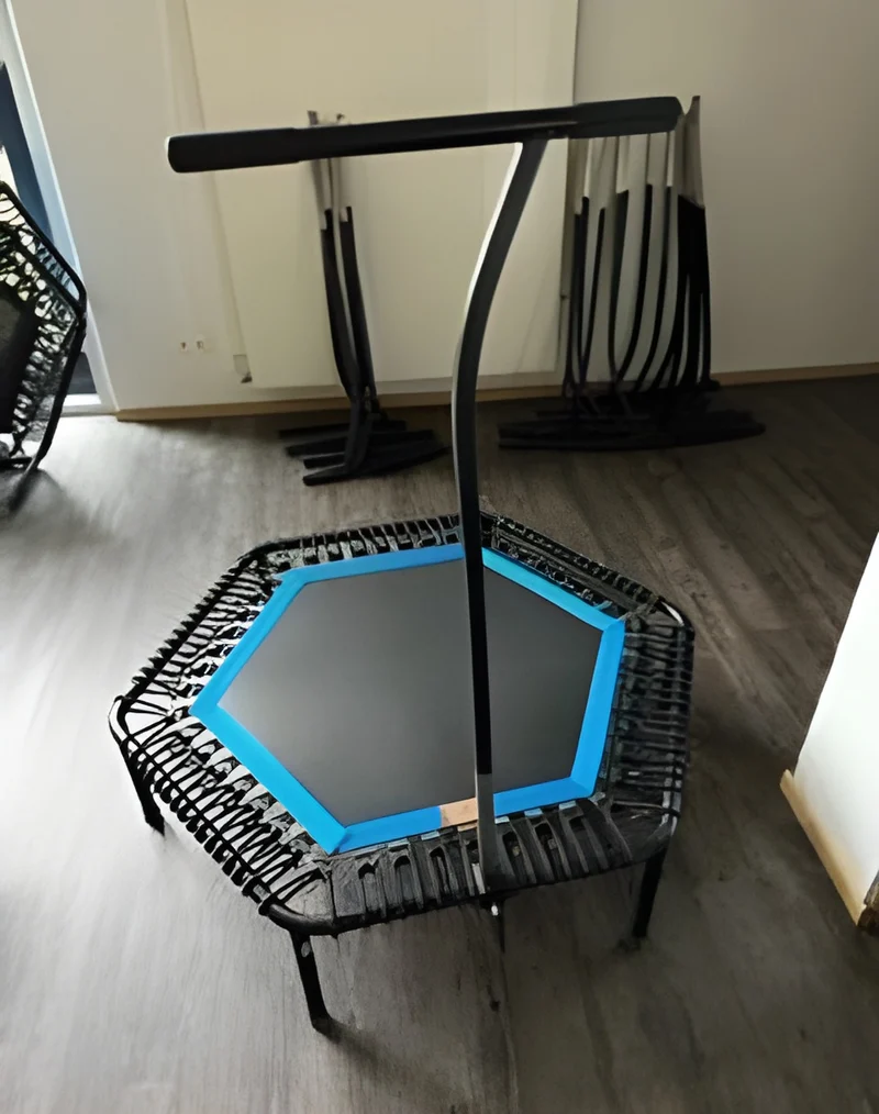 Bellicon Trampoline, Set 22 Stück, Jumping Fitness, mit T-Stangen, Hexagonal 6 Eckig, Original Qualität, gebraucht - geprüfter Zustand