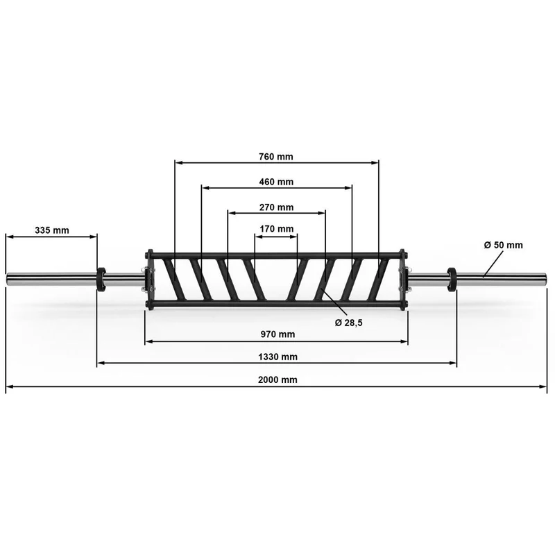 Diagonal Multi Grip Bar 30 mm x 200 cm