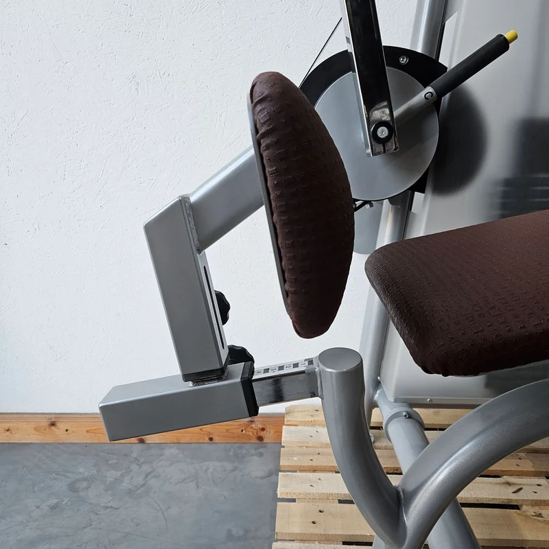 Proxowell bzw Proxomed Rückenflexion, Bauchmaschine, Rückenbeuger, Abdominal Crunch, 100kg Gewichtsblock, Compass bzw C-Well Serie, Rahmenfarbe Silber, gebraucht - überholter Zustand
