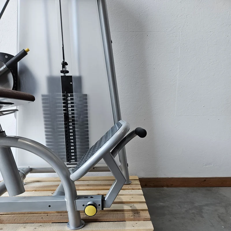 Proxowell bzw Proxomed Rückenflexion, Bauchmaschine, Rückenbeuger, Abdominal Crunch, 100kg Gewichtsblock, Compass bzw C-Well Serie, Rahmenfarbe Silber, gebraucht - überholter Zustand