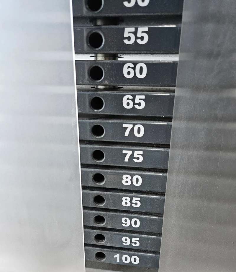 Proxowell bzw Proxomed Rückenflexion, Bauchmaschine, Rückenbeuger, Abdominal Crunch, 100kg Gewichtsblock, Compass bzw C-Well Serie, Rahmenfarbe Silber, gebraucht - überholter Zustand