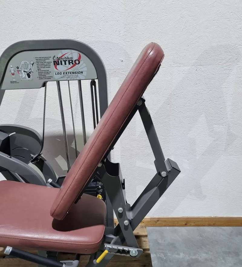 Nautilus Nitro Beinstrecker und Beinbeuger sitzend, 2 Geräte im Set, Leg Curl and Leg Extension seated, Rahmenfarbe Anthrazit, gebraucht - überholter Zustand