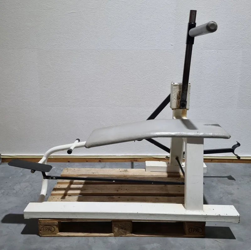 Schnell Pullover liegend, Plate loaded, Überzugsmaschine, Überzüge, Scheibenaufnahme, Oldschool Bodybuildung - gebraucht mit Gebrauchsspuren