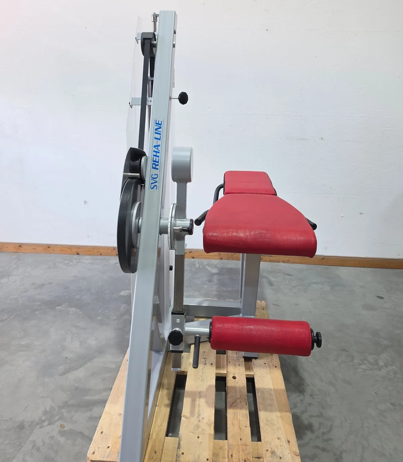 SVG Beinstrecker u. Beinbeuger liegend 2 in 1 Kombigerät, sitzend / liegend verstellbar, MPG, Farbe Silber, gebraucht - überholter Zustand